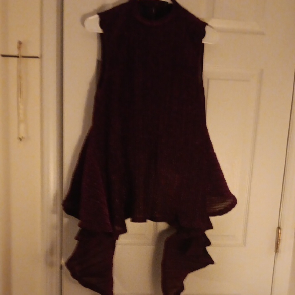 Elegant Purple Sleeveless Tunic- NWOT